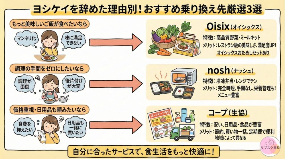 ヨシケイが合わなかった人におすすめの食材宅配