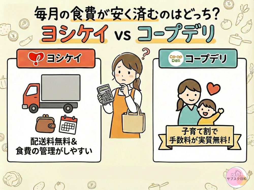 毎月の食費が安く済むのはどっち