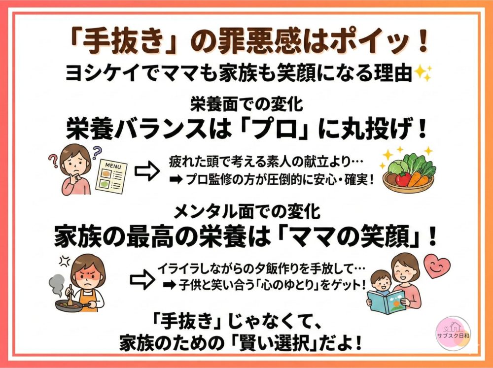 手抜きの罪悪感はポイッ！